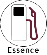 icone de l'essence inclut dans la prestation de 2cv around the pic